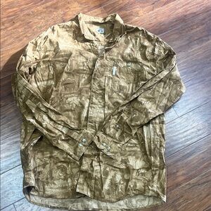 Columbia Tan Nature Print Shirt